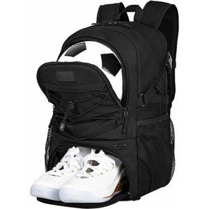 Soccer Backpack-Basketball Backpack with Ball Compartment & Shoe Compartment